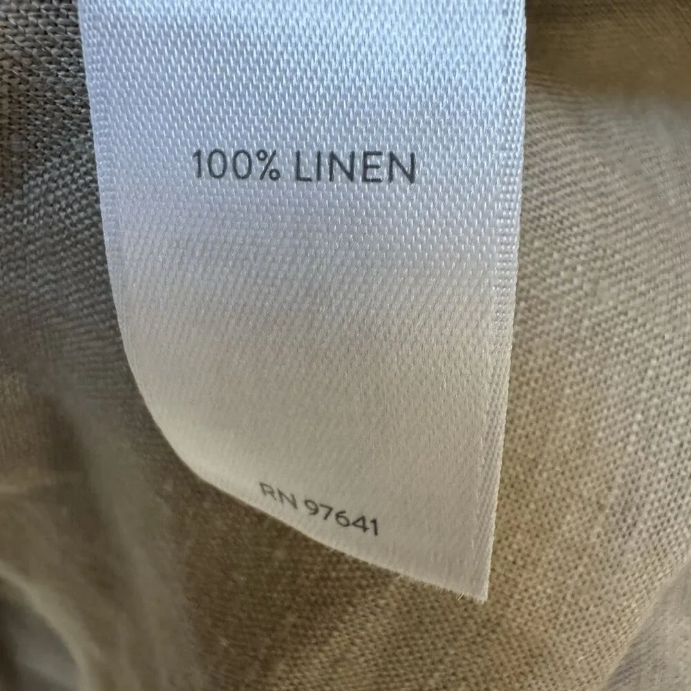 Pure Jill Elements 100% Linen Open Front Duster Jacket Women’s M Brown Lagenlook - Picture 5 of 9